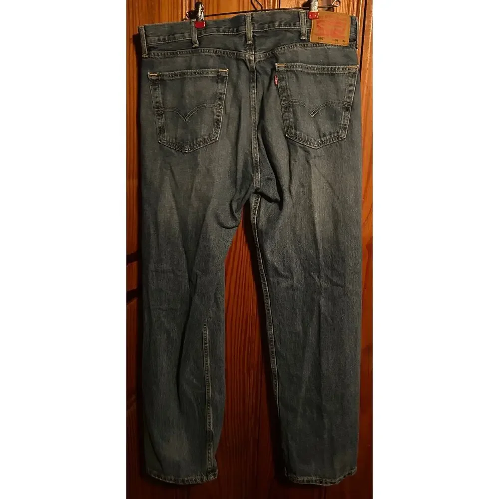 Levi’s men’s 505 straight leg jeans classic fit cotton size 38x32